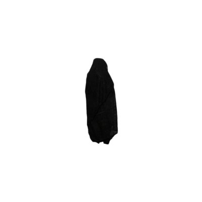 Black, large Shayla scarf with embroidery
