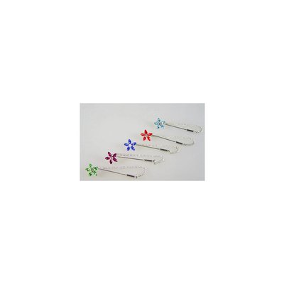 Scarf pin with flower, available in various colors