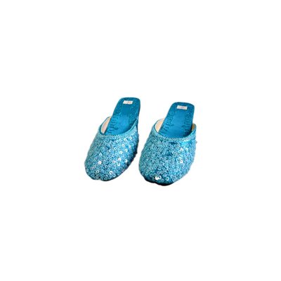 Orient Slip-On shoes with sequins in Turquoise Blue