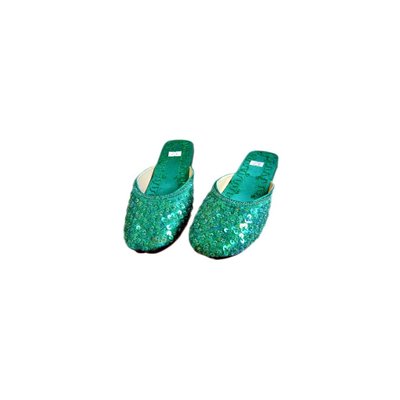 Orient Slip-On shoes with sequins in Turquoise Green