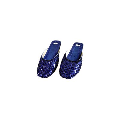 Orient-Pantolette mit Pailletten in Dunkelblau