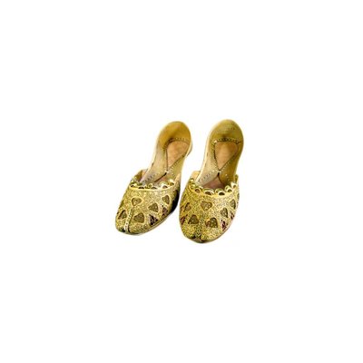 Oriental sequined ballerina shoes made of leather - Shazaadi