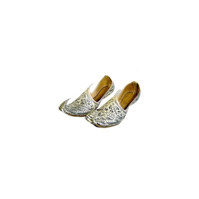 Traditional Khussa for women with embroidery - Gold Black