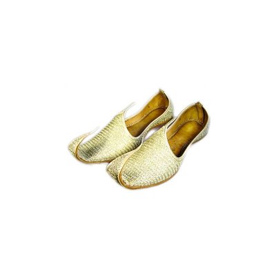 Traditional Khussa for women with embroidery - Gold