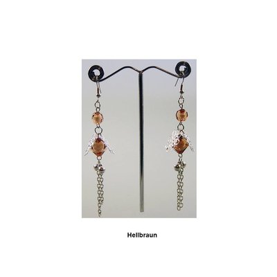 Delicate chandelier earrings pearl flower in different colors