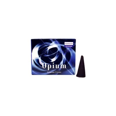 Darshan Incense cones Sweet Opium scent with holder (10 pieces)