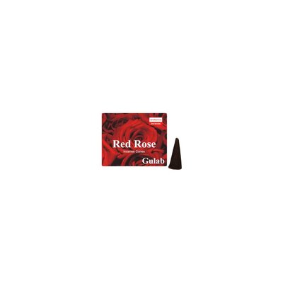 Darshan Incense cones Rose scent with holder (10 piece)