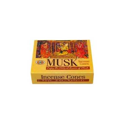 Darshan Incense cones Musk scent with holder (10 piece)