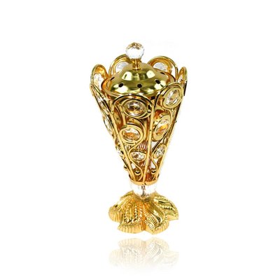 Mubkara - Large censer in gold for Bakhour incense burning