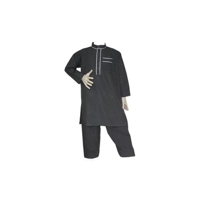 Children salwar kameez in dark gray for boys