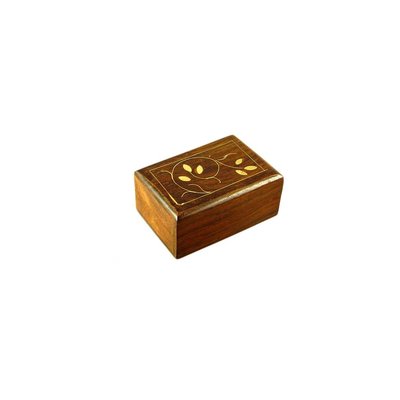 Kleine Schatulle mit Intarsien aus Holz