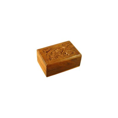 Small box with wooden carvings