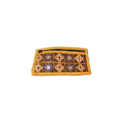 Embroidered belt bag with embroidery in Brown