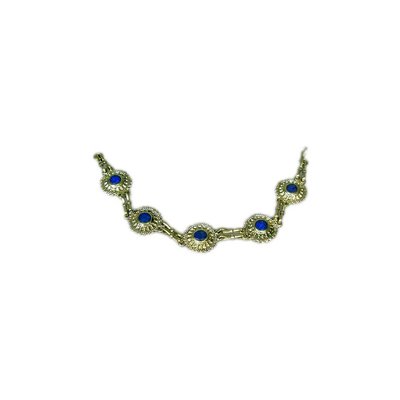 Tribal costumes bracelet lapis lazuli round