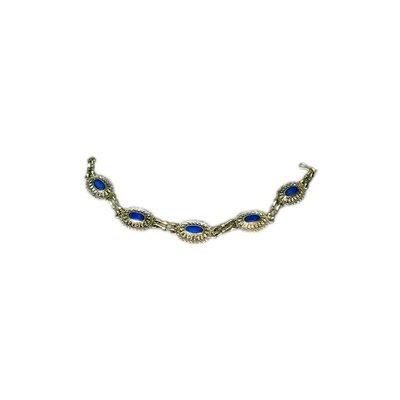 Tribal Trachten Armband Lapislazuli Oval