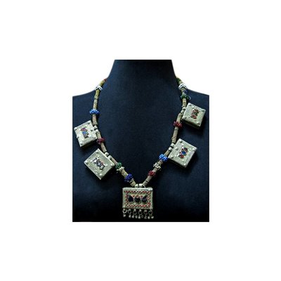 Tribal necklace with five pendants