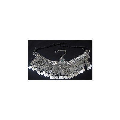 Kopfschmuck Tribal mit grünem Stein