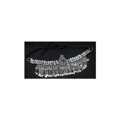 Kopfschmuck Tribal mit Fischen und rotem Stein