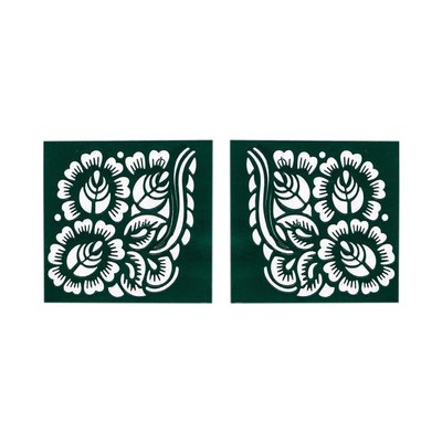 Selbstklebende Hennaschablone - Quadratisch für Hennatattoos (6cmx6cm)