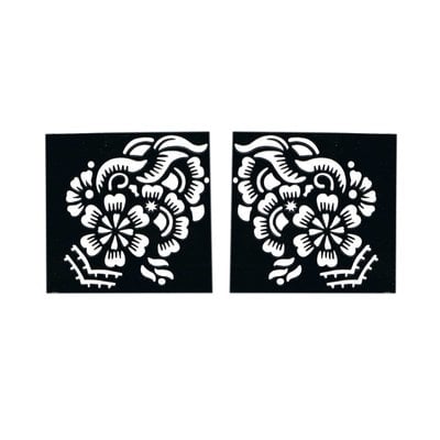 Self-adhesive henna stencil Square (6cmx6cm) For henna tattoos