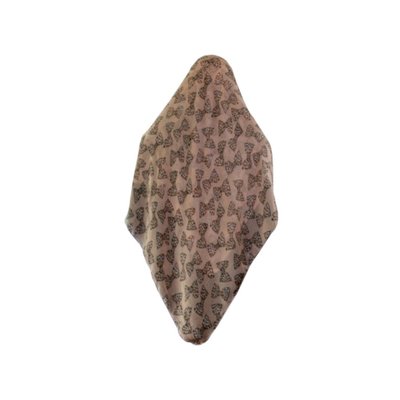 Big hijab scarf beige colour with ribbon pattern