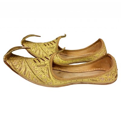 Indische Schnabelschuhe - Khussa Schuhe in Gold