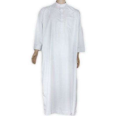 Arabischer Djellaba Kaftan m. Stehkragen in Creme