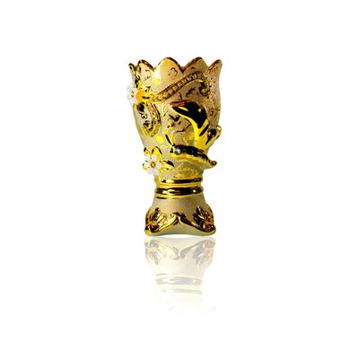 Mubkara - Large censer ceramics for Bakhour incense burning gold colour