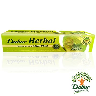 Dabur Ayurvedic Toothpaste with Aloe Vera - Vegan, fluoride-free (100ml)