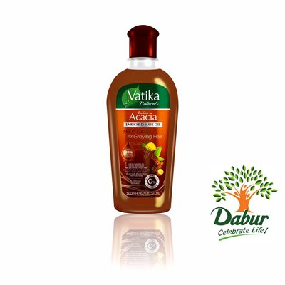 Vatika Dabur Indian Acacia (Shikakai) Enriched Hair Oil 200ml For Greying Hair