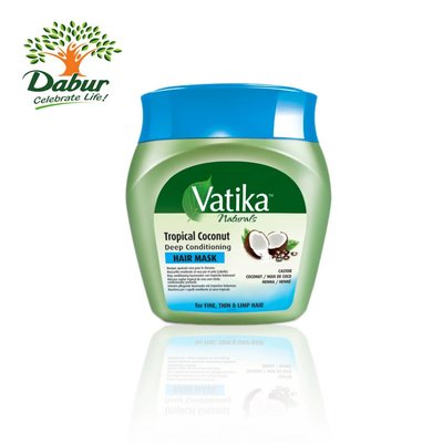Vatika Dabur Haarkur Tropical Coconut mit Kokosnuss - Nachhaltige Pflege mit Tiefenwirkung 1000g