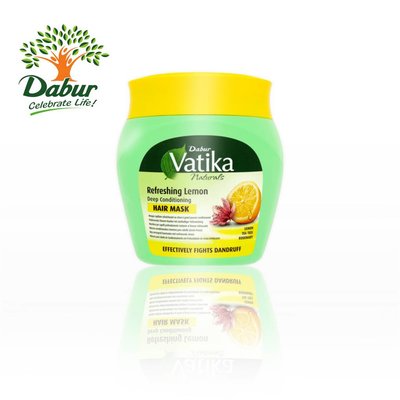Vatika Dabur Haarkur Refreshing Lemon gegen Schuppen - Nachhaltige Pflege mit Tiefenwirkung 500g