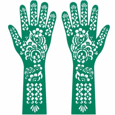Self-adhesive Henna Stencil for tattoos - Hand And Arm