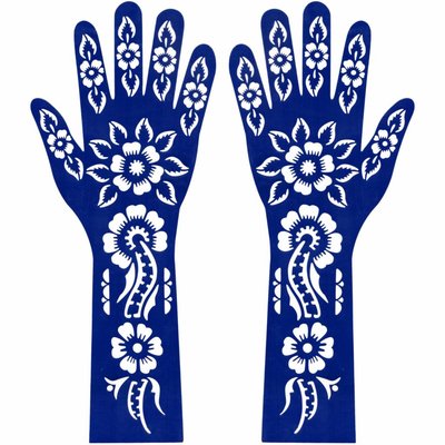 Selbstklebende Hennaschablone für Henna-Tattoos - Hand Arm
