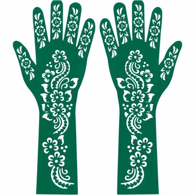 Selbstklebende Hennaschablone für Henna-Tattoos - Hand Arm