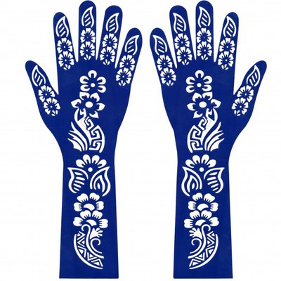 Self-adhesive Henna Stencil for tattoos - Hand And Arm