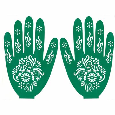 Selbstklebende Hennaschablone Für Tattoos - Hand
