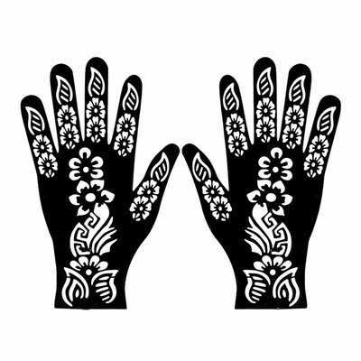 Self-adhesive Henna Stencil For Tattoos - Hand