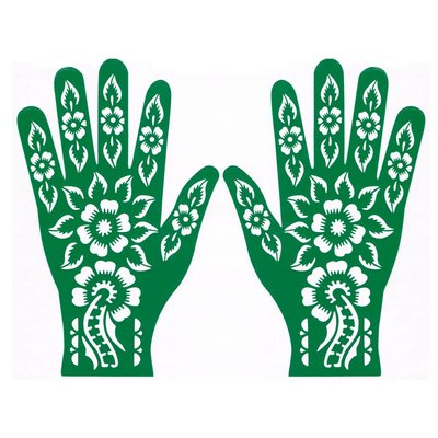 Selbstklebende Hennaschablone für Henna-Tattoos - Hand