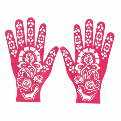 Selbstklebende Hennaschablone Für Tattoos - Hand