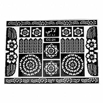 Selbstklebende Hennaschablonen Für Tattoos Maxiset (38cm x 27cm)