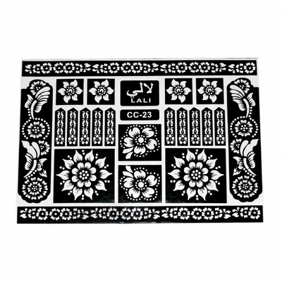 Selbstklebende Hennaschablonen Für Tattoos Maxiset (38cm x 27cm)