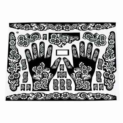Selbstklebende Hennaschablonen Für Tattoos Maxiset (38cm x 27cm)