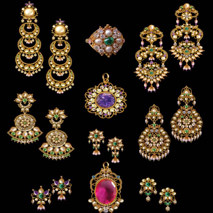 Orientalische Indische Ohrringe