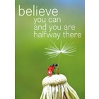 Gelukskaart 'Believe you can'