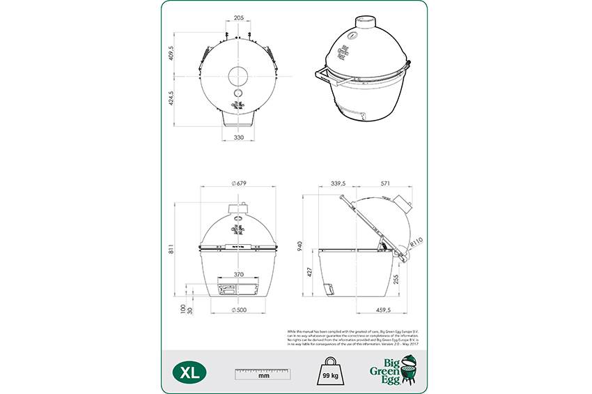 Big Green Egg Extra Large Std, Beef Exclusief officieel dealer
