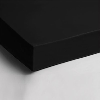 Dubbel Jersey Hoeslaken - Zwart