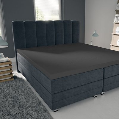 Dubbel Jersey Topper Hoeslaken - Nightlife - Antraciet