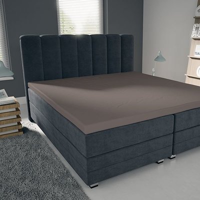 Dubbel Jersey Topper Hoeslaken - Nightlife - Taupe
