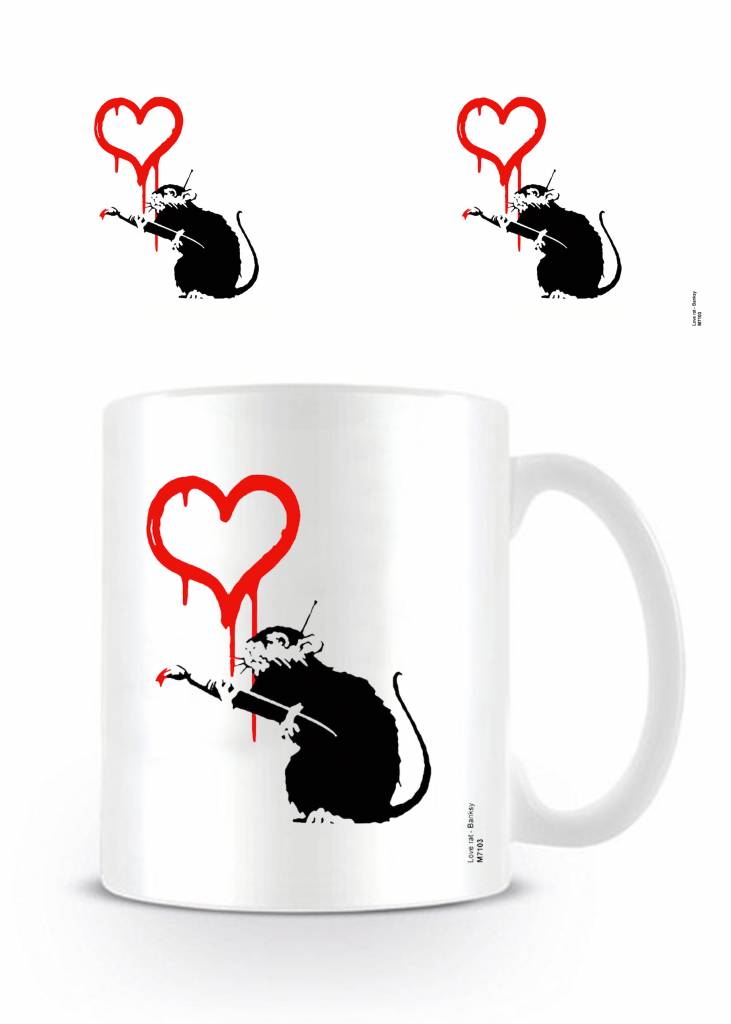 Banksy Love Rat - Mok - Merchandisehouse.nl | Shop For Fun